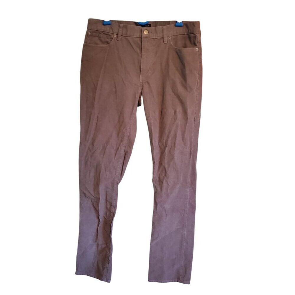 J. Crew Gray Slim-fit flex corduroy pant Men's Size 33x32